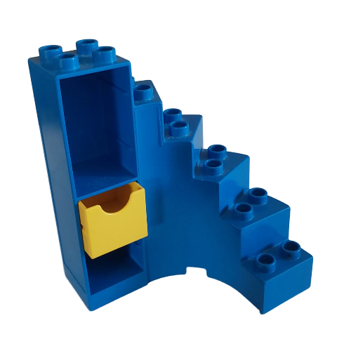 Duplo Staircase, Curved with Drawer Slots Blau