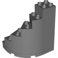 Duplo Staircase, Curved with Drawer Slots Dunkelblaugrau