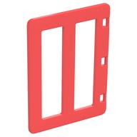 Duplo Door with Two Long Window Panes Coral