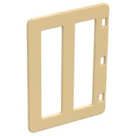 Duplo Door with Two Long Window Panes Tan