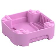 Pod, Square Rounded Corners, Back, 8 × 8 × 2, Corner Studs, and Recessed Slots Leuchtrosa
