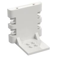 Hinge Bracket 4 × 5 × 5 Locking with 2 Fingers, Two on Each Side, 7 Teeth White