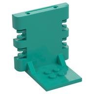 Hinge Bracket 4 × 5 × 5 Locking with 2 Fingers, Two on Each Side, 7 Teeth Dark Turquoise