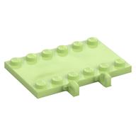 Hinge Plate 4 × 6 with Two 1 × 6 Studs and Recessed 2 × 6 Middle Gelbgrün