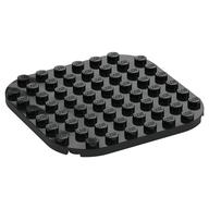 Plate Round Corners 8 × 8 Black