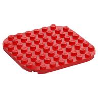 Plate Round Corners 8 × 8 Rot