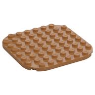 Plate Round Corners 8 × 8 Medium Nougat