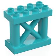 Duplo Support 2 × 4 × 3, Girder Medium Azure