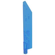 Large Figure Weapon Sword, Blade with Bar, Single Edge Opal Trans-Dark Blue