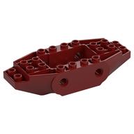 Brick Special 4 × 10 × 1 With 2 Wedges, Pin Holes, 4 × 2 Recessed Center Dark Red