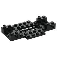 Vehicle Base 6 × 10 × 1 with Wheels Holder and 4 × 2 Recessed Center, Corner Cutouts with Smooth Underside