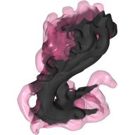 Lower Body, Ghost with Black Pattern Transparent-Dunkelrosa