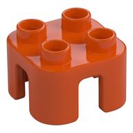 Duplo Chair with no Back / Stool Reddish Orange