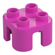 Duplo Chair with no Back / Stool Dark Pink