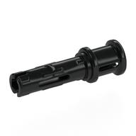 Technic Pin Long with Friction Ridges Lengthwise and Stop Bush [2 Lateral Holes, Small Pin Hole]