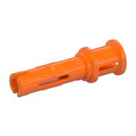 Technic Pin Long with Friction Ridges Lengthwise and Stop Bush [2 Lateral Holes, Small Pin Hole] Orange