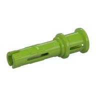 Technic Pin Long with Friction Ridges Lengthwise and Stop Bush [2 Lateral Holes, Small Pin Hole] Limette