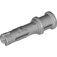 Technic Pin Long with Friction Ridges Lengthwise and Stop Bush [2 Lateral Holes, Small Pin Hole] Light Bluish Gray