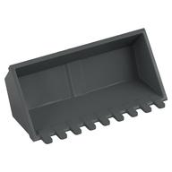 Construction Vehicle Bucket 4 × 8 with Locking 2 Finger Hinge, Raised Inside Dunkelblaugrau