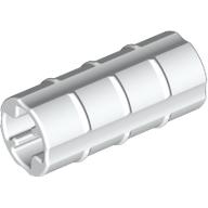 Technic Axle Connector Ridged [with x Hole x Orientation] White