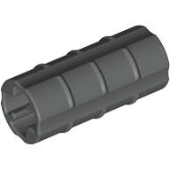 Technic Axle Connector Ridged [with x Hole x Orientation] Dunkelgrau