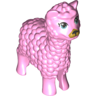Animal, Llama with Medium Blue Eyes Bright Pink