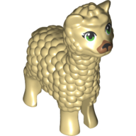 Animal, Llama with Green Eyes Tan