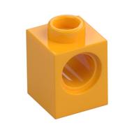 Technic Brick 1 × 1 with Pin Hole Bright Light Orange