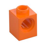 Technic Stein 1 × 1 mit Pinloch Orange