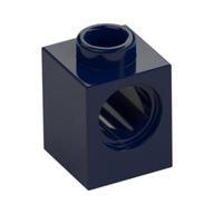 Technic Stein 1 × 1 mit Pinloch Dunkelblau