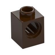 Technic Brick 1 × 1 with Pin Hole Dark Brown