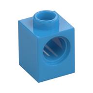 Technic Stein 1 × 1 mit Pinloch Dunkelazur