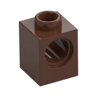 Technic Brick 1 × 1 with Pin Hole Brown