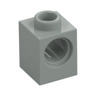 Technic Stein 1 × 1 mit Pinloch Hellgrau