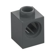 Technic Stein 1 × 1 mit Pinloch Dunkelblaugrau