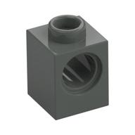 Technic Brick 1 × 1 with Pin Hole Dark Gray