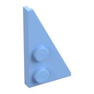 Wedge Plate 2 × 4 27° Right Bright Light Blue