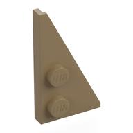 Wedge Plate 2 × 4 27° Right Dark Tan