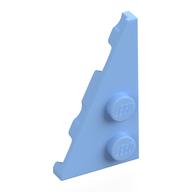 Wedge Plate 2 × 4 27° Left Bright Light Blue