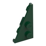 Wedge Plate 2 × 4 27° Left Dark Green