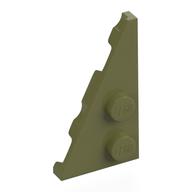 Wedge Plate 2 × 4 27° Left Olive Green