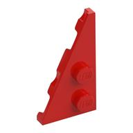 Wedge Plate 2 × 4 27° Left Red
