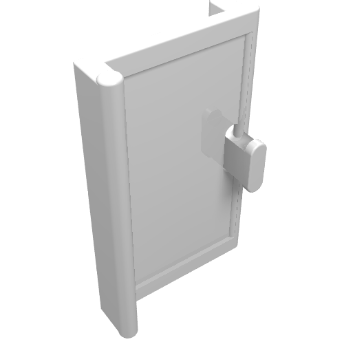 Door 1 × 2 × 3 with Vertical Handle White