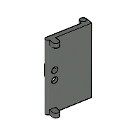 Door 1 × 2 × 3 with Vertical Handle Dark Gray