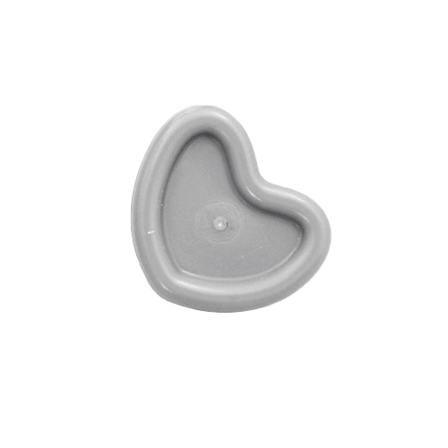 Headwear Accessory Heart on Pin Flat Silver