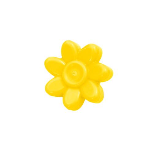 Plant, Flower, 7 Petals on Pin Gelb