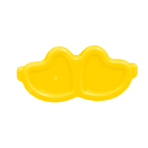 Headwear Accessory Double Heart on Pin Yellow
