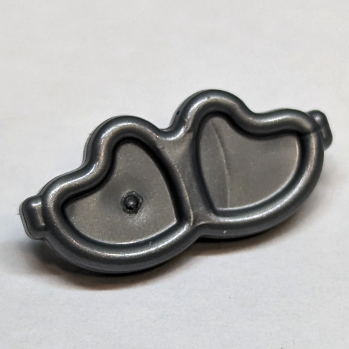 Headwear Accessory Double Heart on Pin Mattsilber