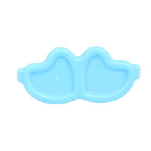 Headwear Accessory Double Heart on Pin Medium Azure