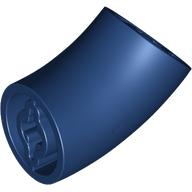 Brick Round 2 × 2 D. Tube with 45° Elbow and Axle Holes (Crossholes) at Each End [SHORT] Dark Blue